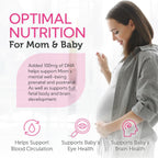 Zahler Mighty Mini – Easy-to-Swallow Prenatal Vitamin with Methylfolate and DHA – 90 Capsules