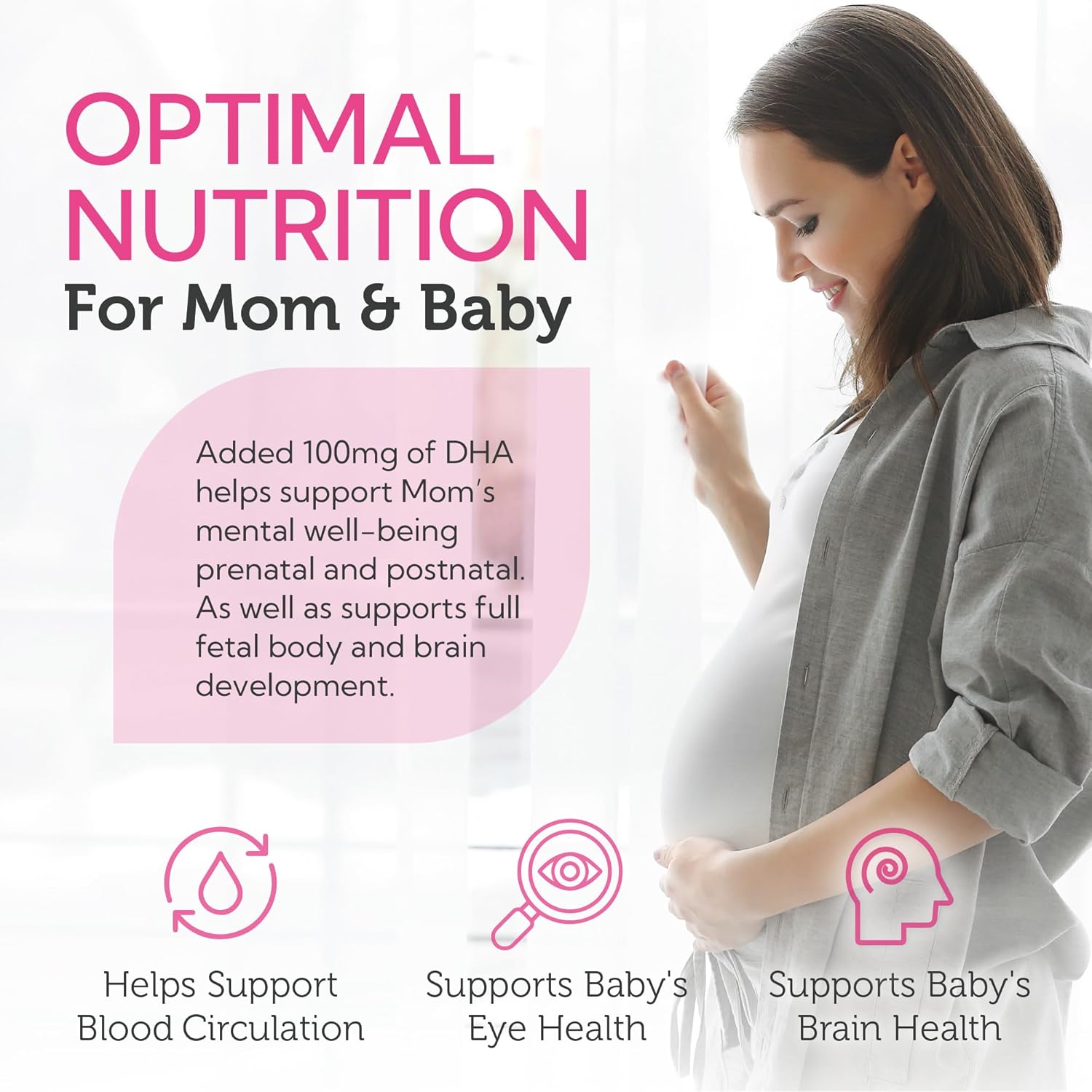 Zahler Mighty Mini – Easy-to-Swallow Prenatal Vitamin with Methylfolate and DHA – 90 Capsules