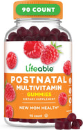 Lifeable Multivitamínico Postnatal con Hierro, Colina y Yodo | Vitaminas Postnatales para Mujeres en Lactancia | Gomitas Vegetarianas No-GMO | 90 Gomitas