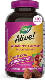 Nature's Way Alive! Gomas Multivitamínicas para Mujer, Sabor a Bayas Mixtas, 130 Gomas
