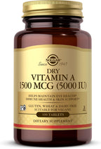 Solgar Vitamina A Seca 1500 mcg (5000 UI) - 100 Comprimidos