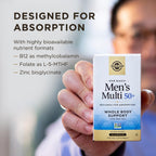 Solgar One Daily Men's Multi 50+ - Multivitamínico Completo para Hombres Mayores de 50 Años, 60 Cápsulas Veganas de Liberación Retardada