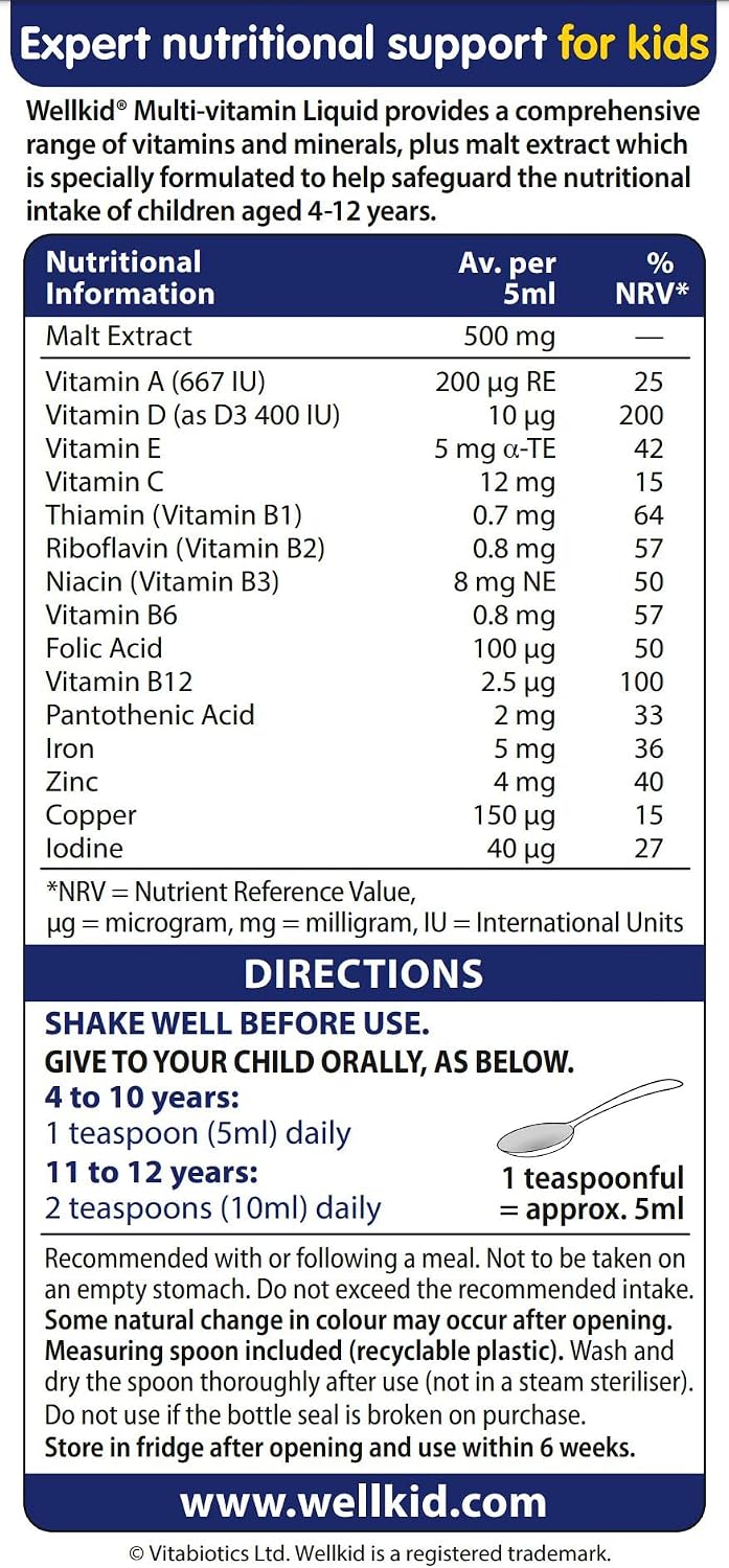 Wellkid de Vitabiotics Multivitamínico Líquido 150ml
