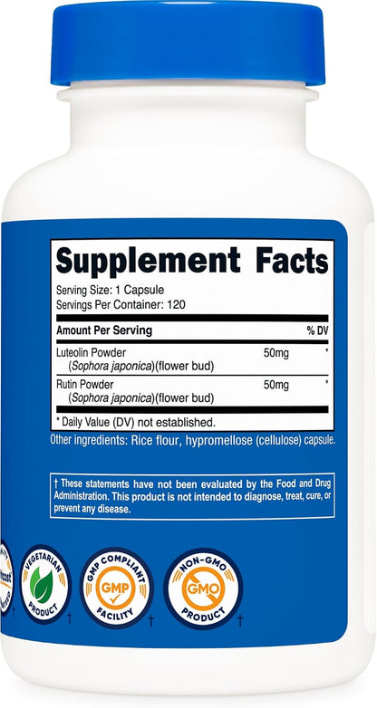 Nutricost Luteolina con Rutina Complex 100mg – Sin gluten: Adecuado para personas con sensibilidad al gluten o – Image 5