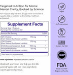 VitaminIQ Mommy Brain Postnatal - 60 Cápsulas - Salud Cognitiva, Estado de Ánimo y Energía