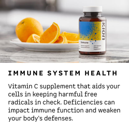 Kion Immune - Suplemento de Vitamina C y Zinc - 500 mg de Vitamina C (Ácido Ascórbico) y 10 mg de Zinc - 120 Cápsulas – Image 4