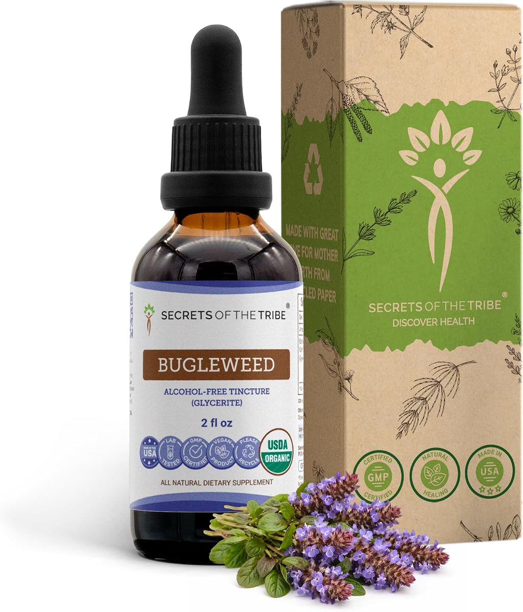 Bugleweed Orgánico USDA – Extracto Sin Alcohol, Alta Potencia, Gotas Herbales 60 ml