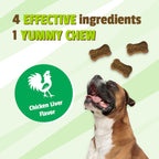 Pet Naturals Lawn Aid – Snacks blandos para perros, neutralizador de orina, previene quemaduras del césped, apoyo a la vejiga y tracto urinario, sabor a pollo, 60 unidades