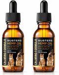Buster's Aceite de Semilla de Cáñamo Prensado en Frío para Perros y Gatos con Melatonina - Gotas Calmantes - Pack de 2
