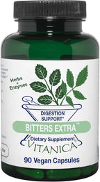 Vitanica Bitters Extra - Digestive Supplement with Dandelion, Enzymes, and Ginger - 30 Capsules