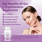 Inner Brightness L-Ergothioneine con Ácido Hialurónico y Colágeno, 60 Cápsulas