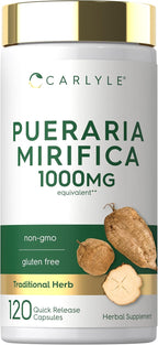 Carlyle Pueraria Mirifica Cápsulas | 120 unidades | Extracto de Raíz | Suplemento No-GMO y Sin Gluten