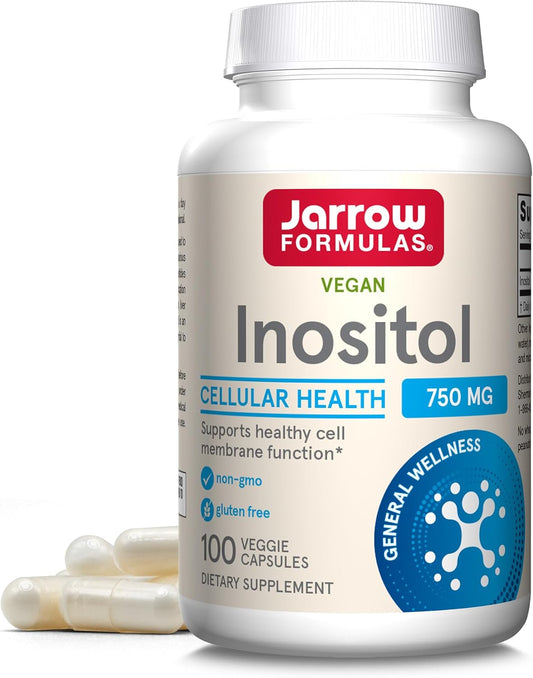 Jarrow Formulas® Inositol 750 mg - 100 Cápsulas Vegetales - Suplemento Alimenticio