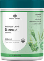 Nature Restore Organic Greens Powder - Mezcla de col rizada, trigo y cebada ecológicos (227 g)