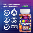Multivitamínico Infantil Gomitas - Complejo de Vitaminas Diarias para Niños con Vitamina D, Vitaminas B, Zinc y Más - Apoyo Energía, Memoria y Sistema Inmunológico - Sabor Bayas Natural - 60 Gomitas