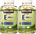 Kirkland Signature Vitamina E 400 UI, 500 Cápsulas (Pack de 2)