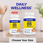 Enzymedica Vitamina D3 (5000 UI) y K2 MK-7 (90 mcg) - 60 Cápsulas