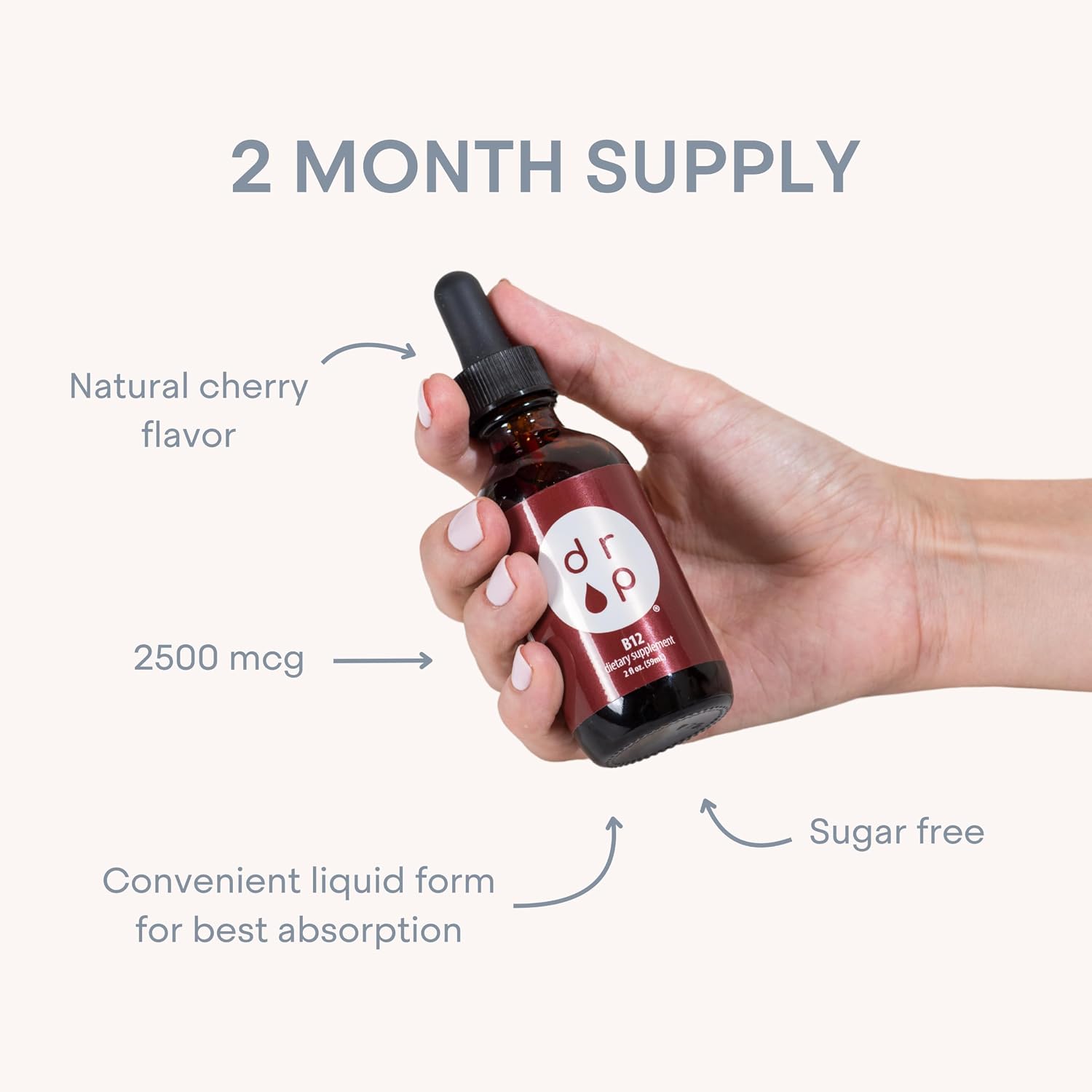 Drop Vitamina B12 Líquida 2500 mcg Metilcobalamina