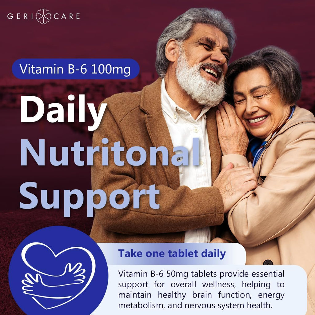 GeriCare Vitamina B-6 100mg, 100 Comprimidos