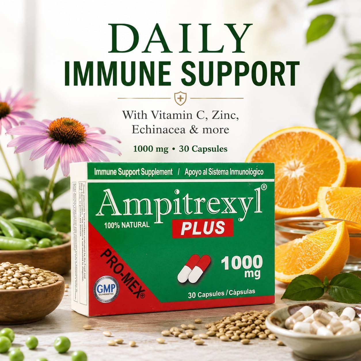 Ampitrexyl Plus Cápsulas Antioxidantes, 1000 mg, 30 unidades