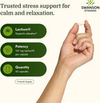 Swanson Women's Anti-Stress Formula (Lactium) - Ayuda a Contrarrestar el Estrés, Promueve la Relajación y el Sueño Reparador - 60 Cápsulas, 167mg