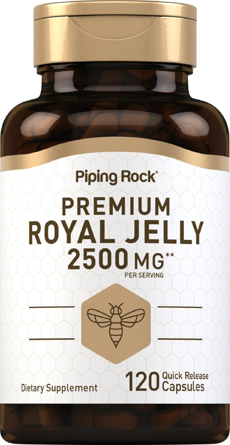 Piping Rock Cápsulas de Jalea Real | 120 Unidades | Suplemento No OGM y Sin Gluten