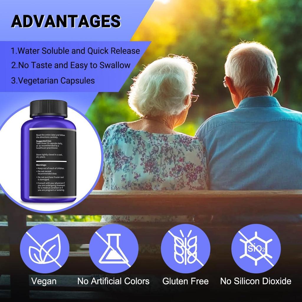 Vitamin B1 500mg con Benfotiamina 20mg, 120 Cápsulas – Complejo B-1 2 en 1