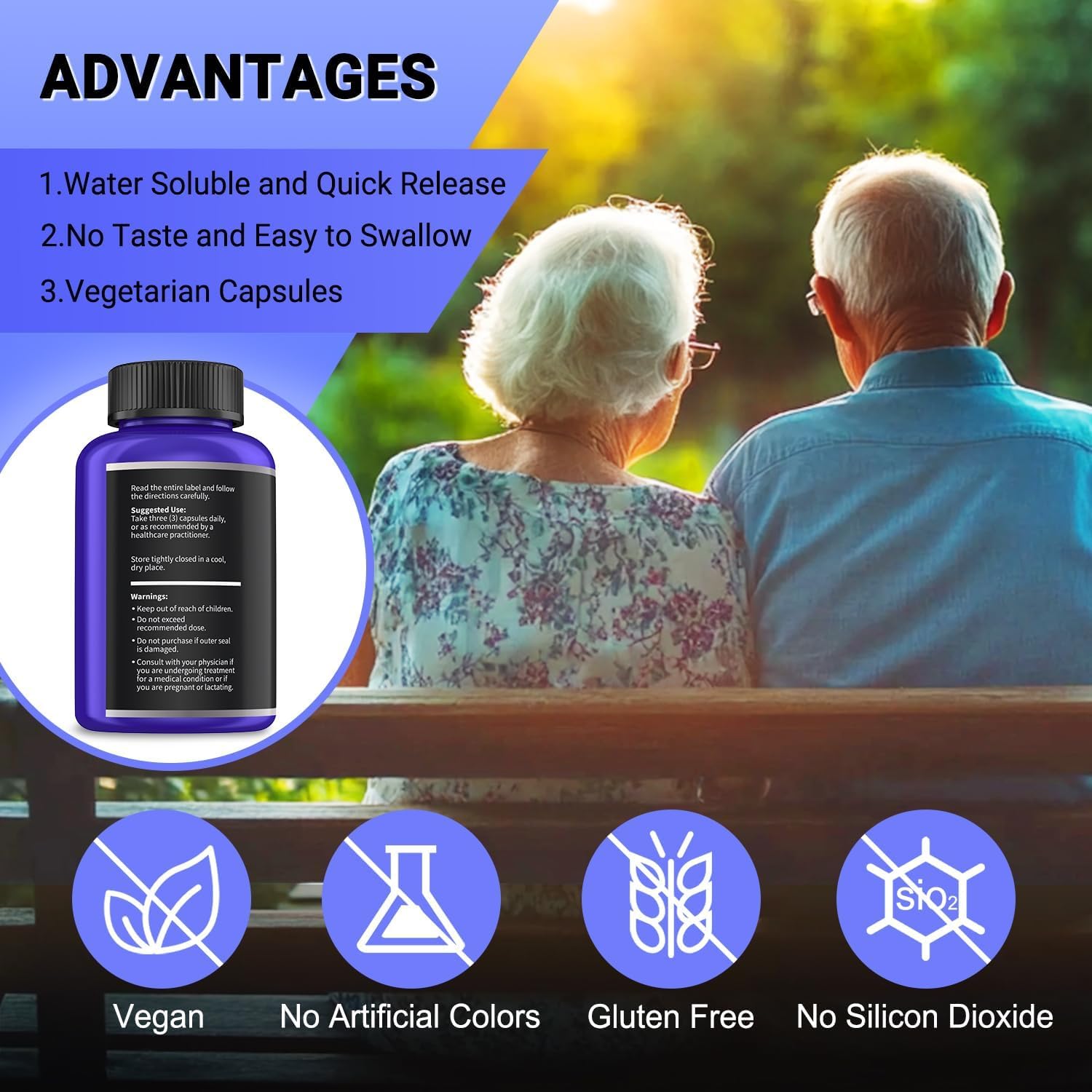 Vitamin B1 500mg con Benfotiamina 20mg, 120 Cápsulas – Complejo B-1 2 en 1