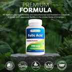Best Naturals Ácido Fólico 1000 mcg (Vitamina B9), 240 Comprimidos