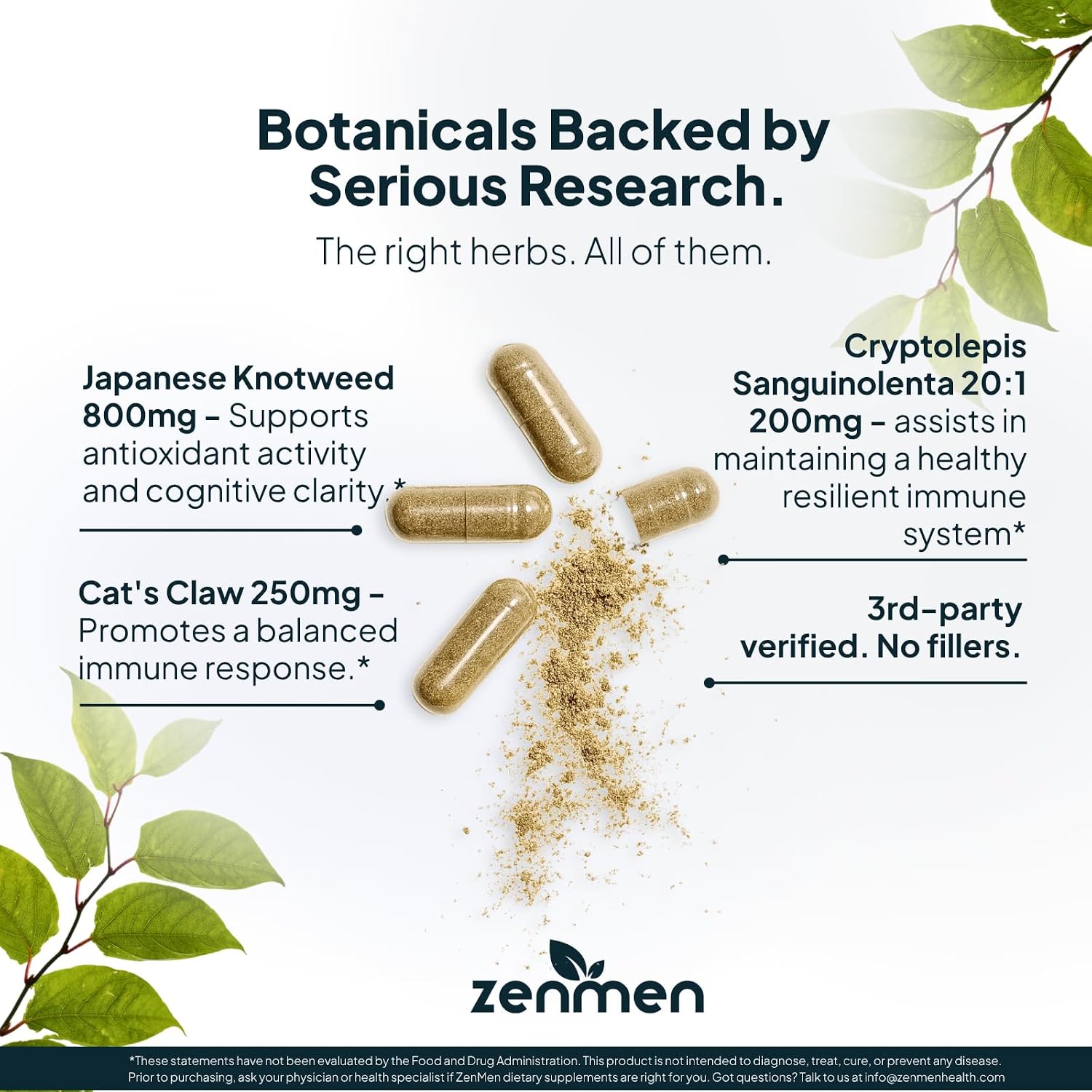 Zenmen Daily Tick Guard - Suplemento Herbal de Apoyo Inmunológico, 180 Cápsulas Veganas