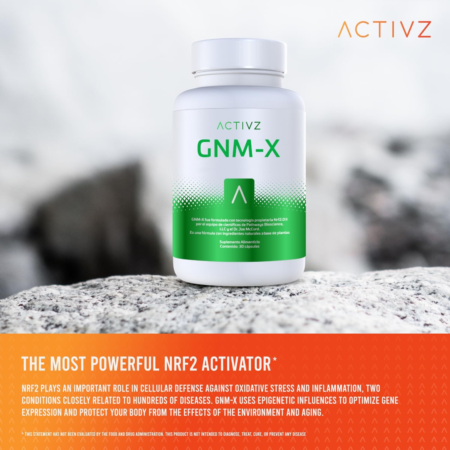 ACTIVZ GNM-X - Activador Nrf2 para Defensa Celular y Longevidad - 30 Cápsulas