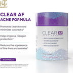 Clear AF Clear Skin Supplement – Apoyo para la Barrera Cutánea, Hidratación y Complexión Saludable con Ceramidas Veganas, Zinc, Vitamina D3, B6, Riboflavina y Tiamina – Cápsulas Veganas – 30 Días