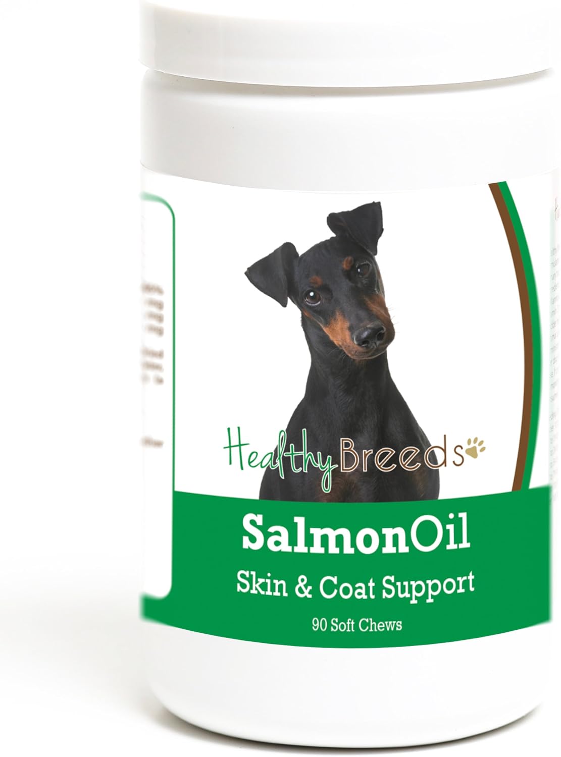 Healthy Breeds Manchester Terrier Salmon Oil – Piel y pelaje: El EPA y DHA contribuyen al mantenimiento de una – Image 1