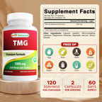 Best Naturals TMG Trimethylglycine 1000 mg - 120 Cápsulas (Pack de 3)