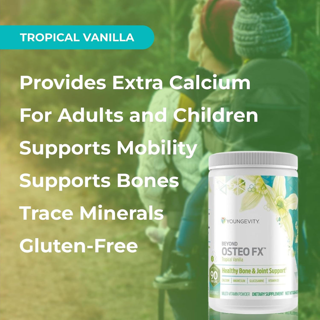 Youngevity Beyond Osteo FX – Vainilla Tropical | Multivitamin Powder for Bone Support | 30 Servings (2-Pack)