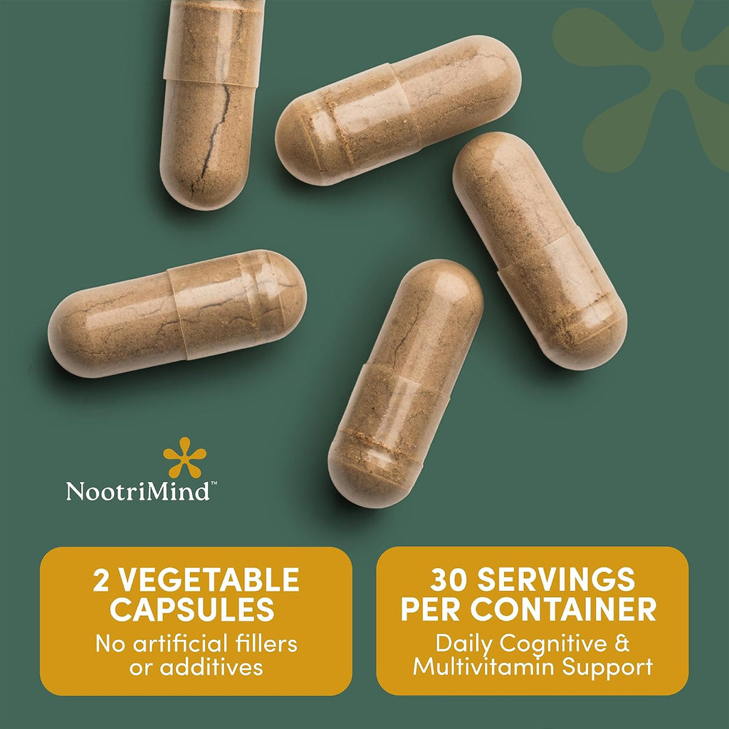 Nootrimind Complex 40 en 1 - Suplemento Nootrópico con Bacopa, DMAE y B12 para Memoria y Enfoque