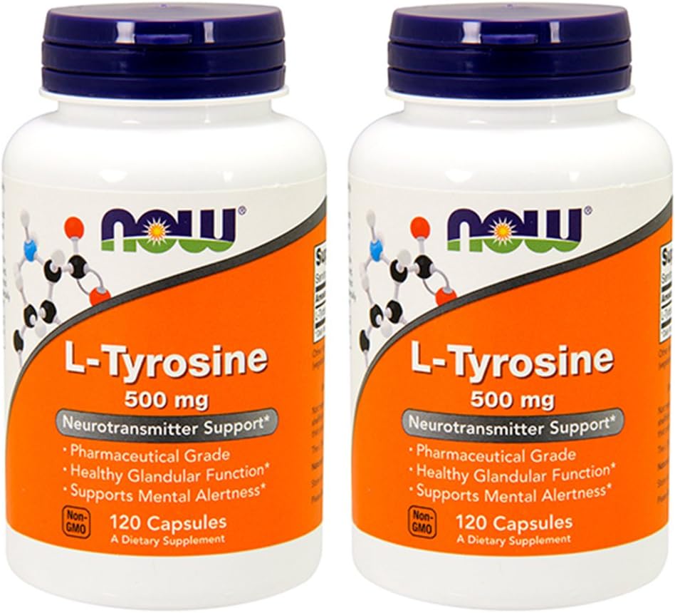 L-Tyrosine 500 mg - 240 Cápsulas (Pack de 2)
