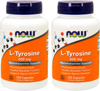 L-Tyrosine 500 mg - 240 Cápsulas (Pack de 2)