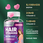 Built by Nature Hair Skin and Nails Gummies for Women, 60 Count