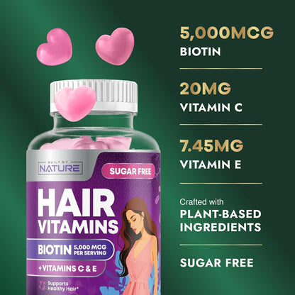 Built by Nature Hair Skin and Nails Gummies – Contribuye al mantenimiento de las membranas mucosas. – Image 3