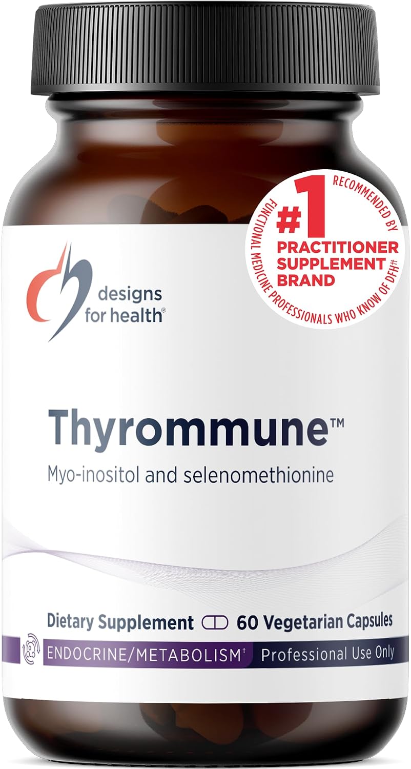 Designs for Health Thyrommune - Complemento para la tiroides con Selenio (Selenometionina) + Myo-Inositol - Vegano y sin gluten (60 cápsulas)