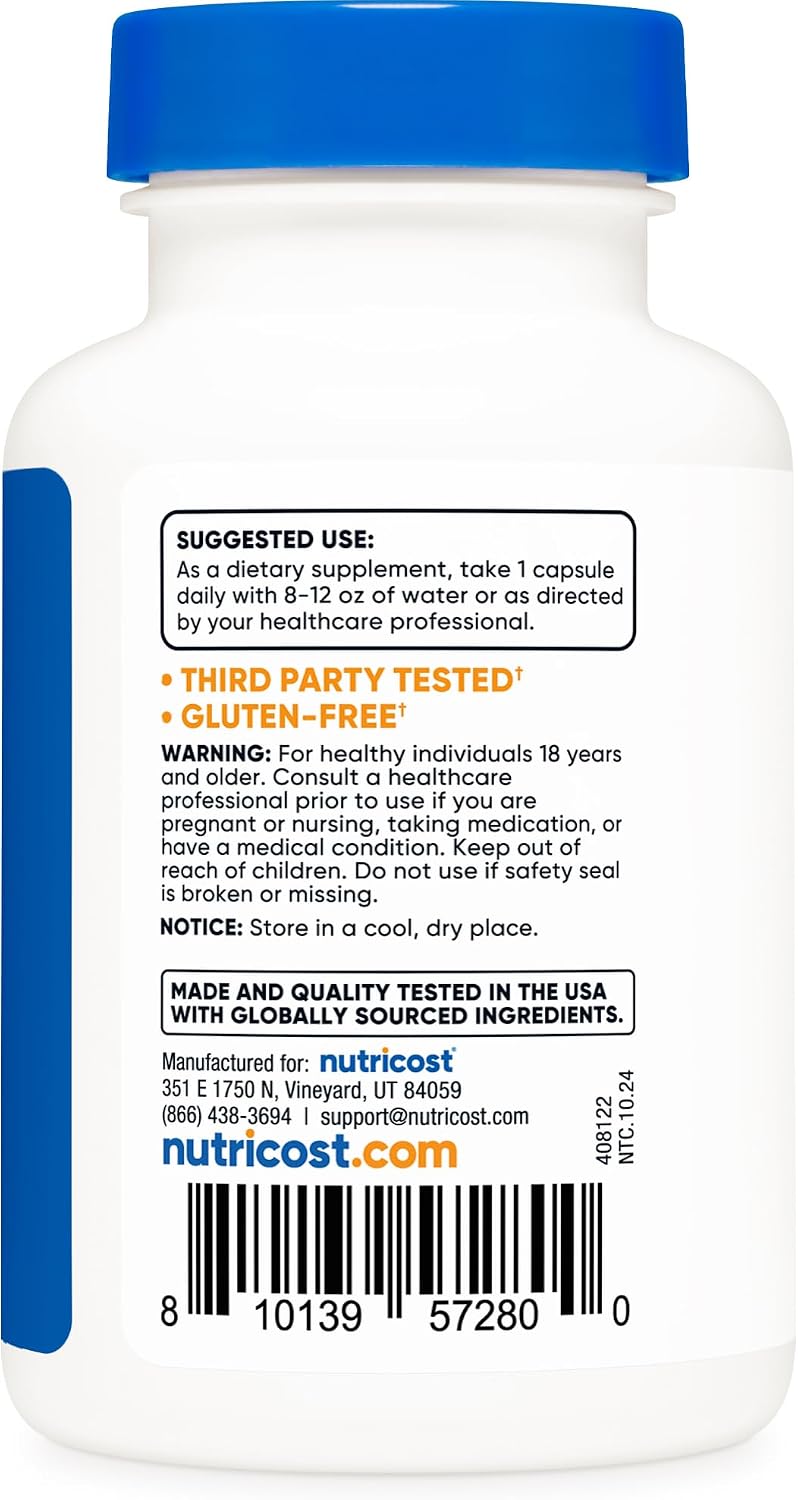 Nutricost Sulforaphane Glucosinolate (SGS) - 120 Cápsulas - 50 mg de Extracto de Semilla de Brócoli por Dosis