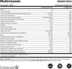Celebrate Vitamins Multivitamínico Masticable para Cirugía Bariátrica, Sin Hierro - Naranja (60 Comprimidos)