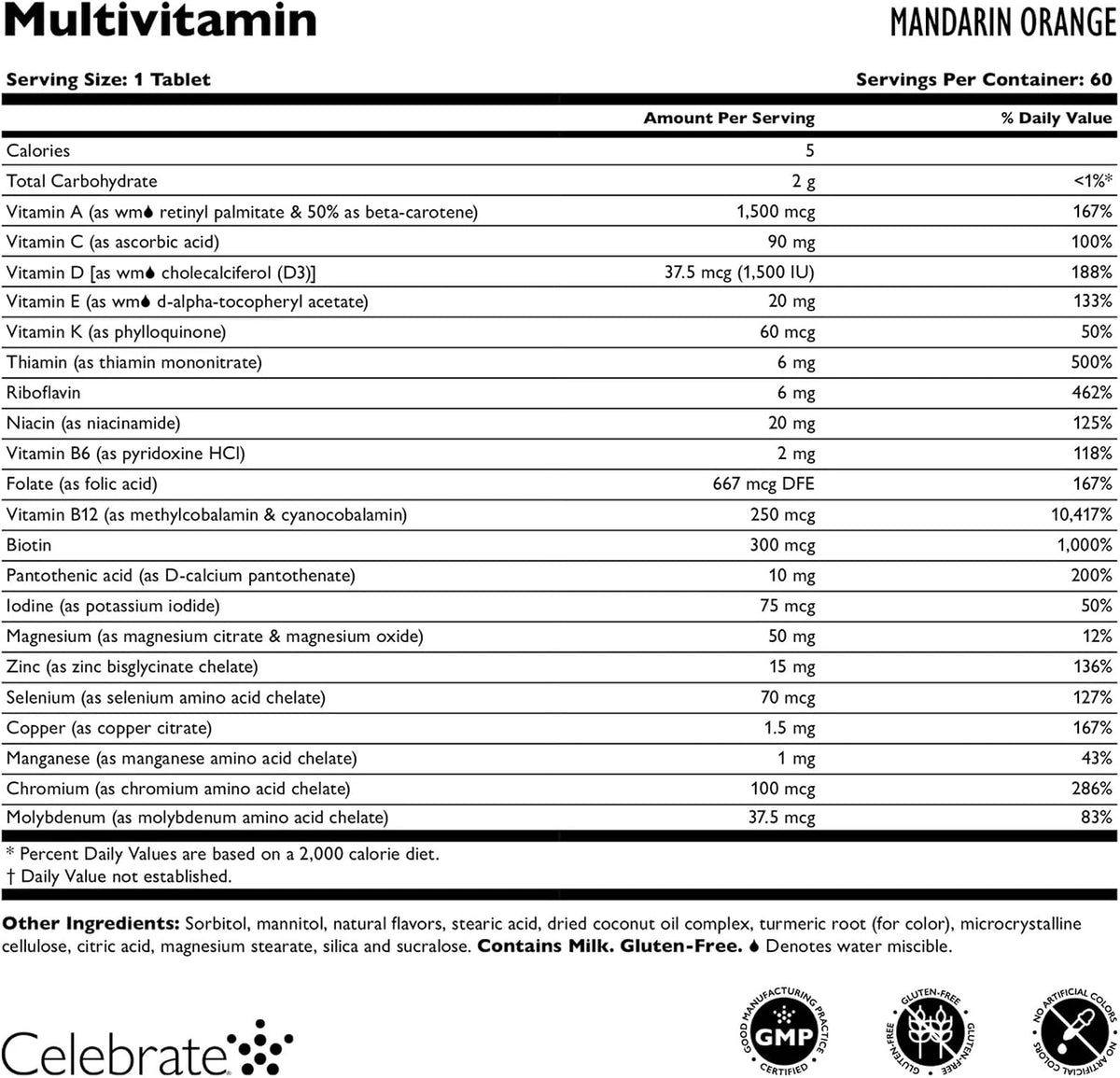 Celebrate Vitamins Multivitamínico – Sin hierro: Ideal para hombres y mujeres que no requieren hierro adicional o – Image 3