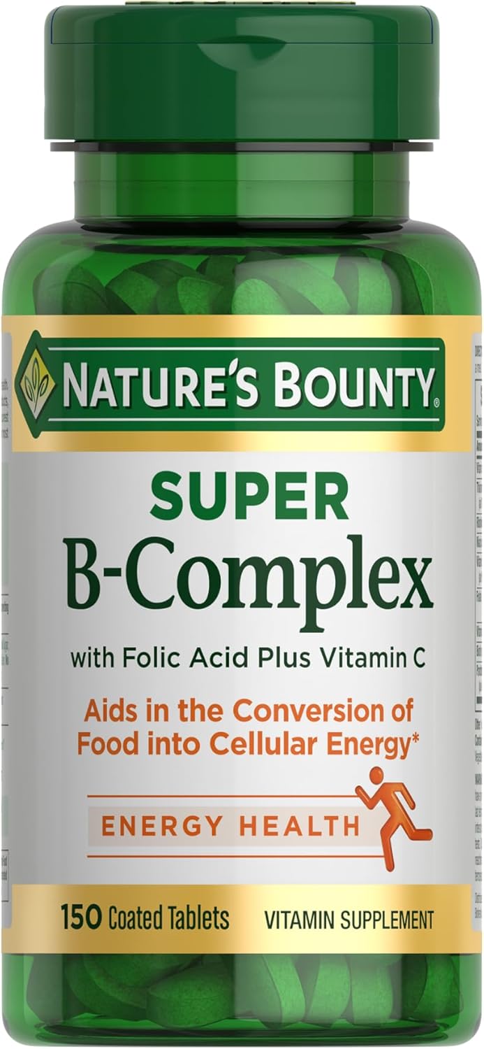 Nature's Bounty Super B Complex: B Complex with Vitamin C and Folic Acid, 150 Tablets