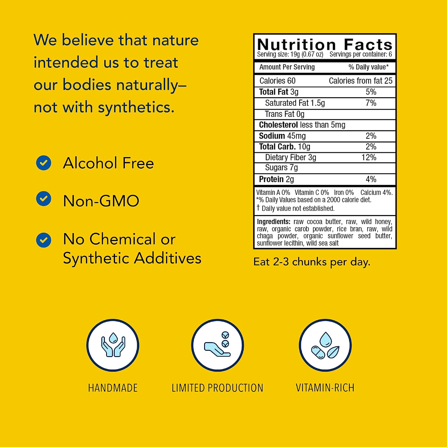 ChagaChunks Nuez y Pasas - Snack de Chaga y Frutos Secos - 113 g