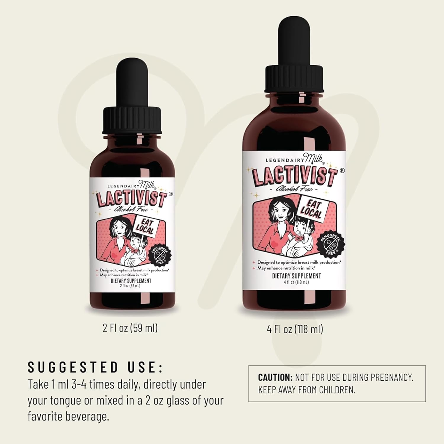Legendairy Milk Lactivist Drops – Complemento para la lactancia con Torbangun orgánico, sin alcohol, 60 ml