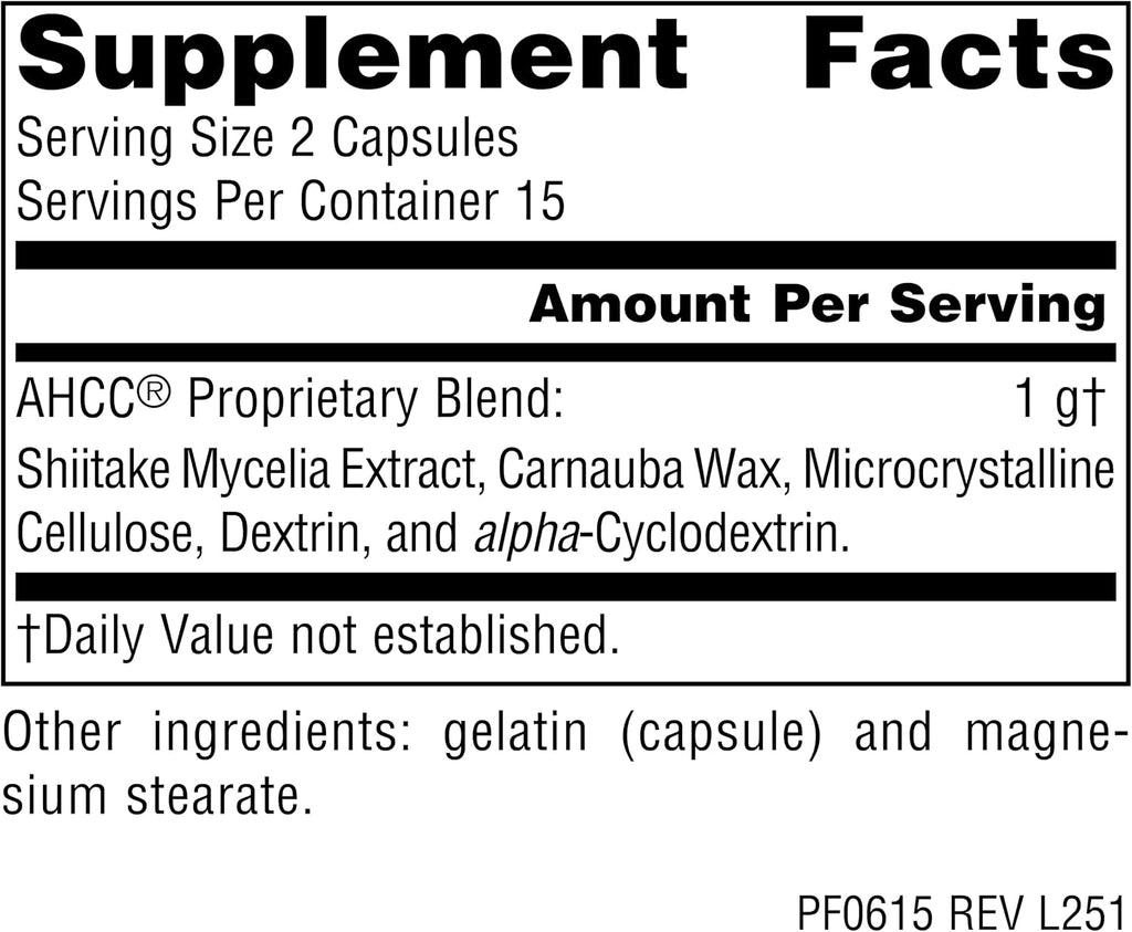 AHCC 500 mg de Planetary Herbals - 30 Cápsulas para el Apoyo Inmunitario