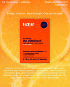 BeMe Multivitamínico Líquido para Mujeres - 13 Vitaminas y Minerales - 15 Sobres, Sabor Naranja