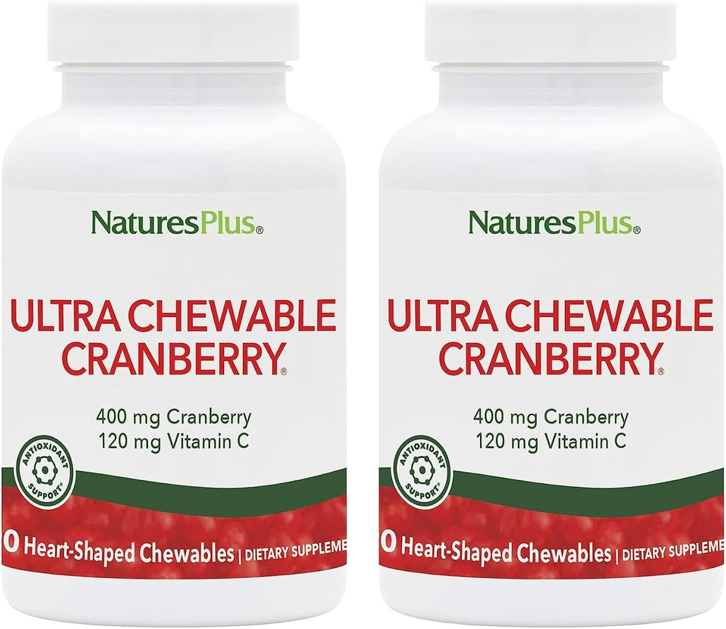 NaturesPlus Ultra Chewable Cranberry - 90 Comprimidos Masticables de Arándano